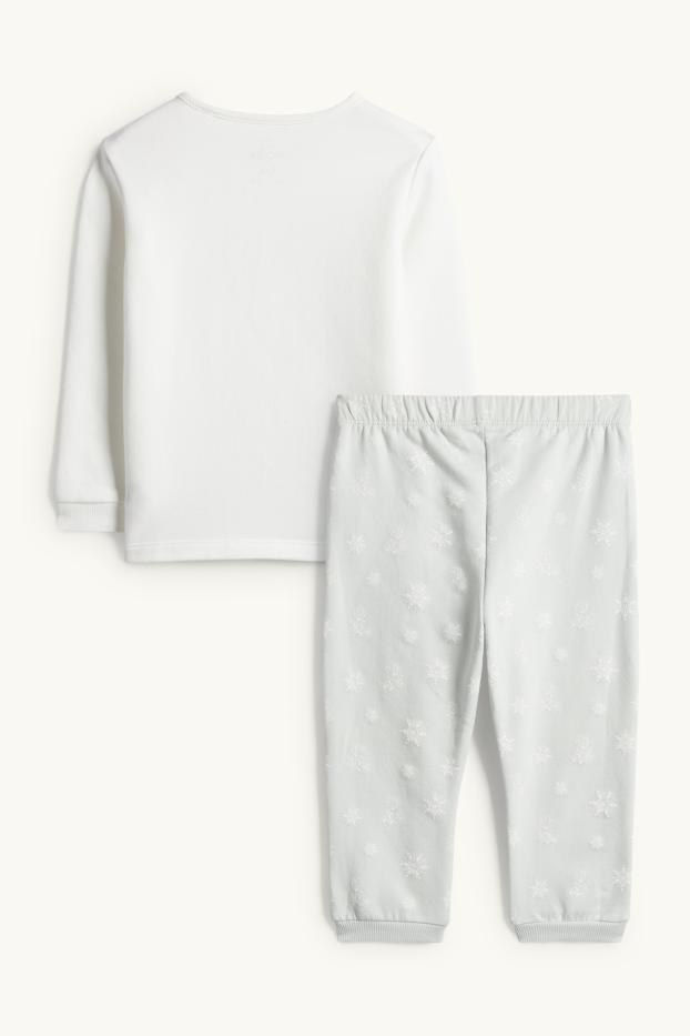 Bebés niñas - Frozen - pijama para bebé - 2 prendas - blanco / turquesa