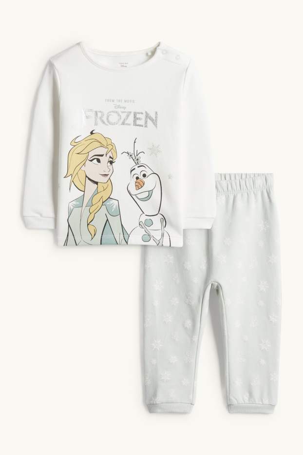 Bebés niñas - Frozen - pijama para bebé - 2 prendas - blanco / turquesa