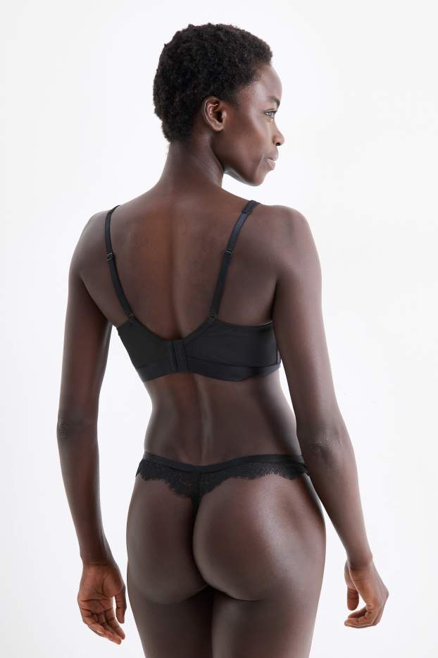 Femmes - Soutien-gorge à armature - PLUNGE - ampliforme - noir