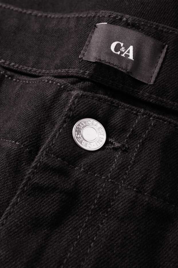 Femei - Balloon jeans - talie înaltă - negru