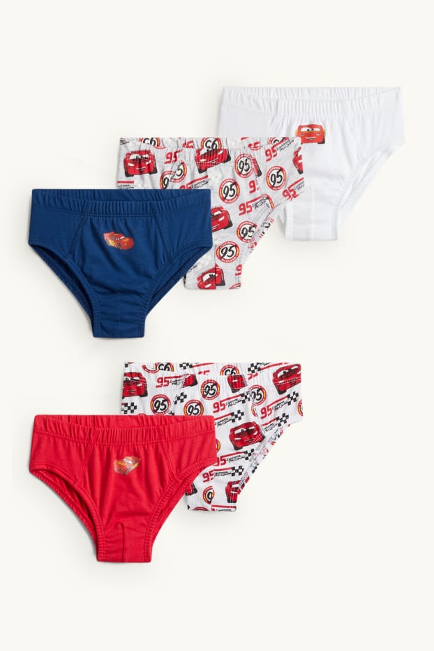 Enfants garçons - Lot de 5 - Cars - slips - rouge