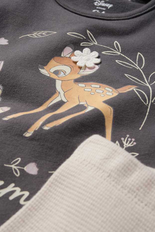 Baby Mädchen - Bambi - Baby-Crochet-Outfit - 3 teilig - dunkelgrau