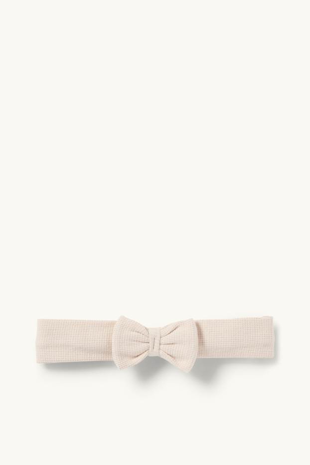 Baby Mädchen - Bambi - Baby-Crochet-Outfit - 3 teilig - dunkelgrau