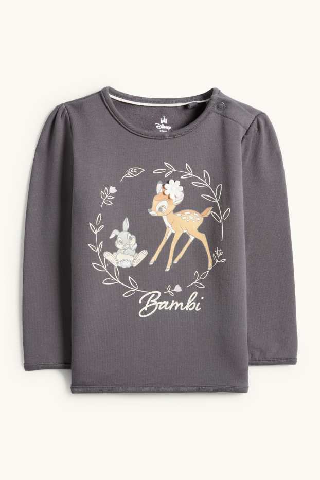 Baby Mädchen - Bambi - Baby-Crochet-Outfit - 3 teilig - dunkelgrau