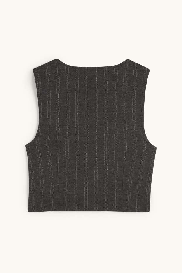 Dona - Armilla - entallada - ratlla diplomàtica - gris fosc