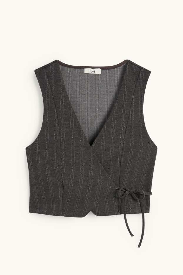 Dona - Armilla - entallada - ratlla diplomàtica - gris fosc