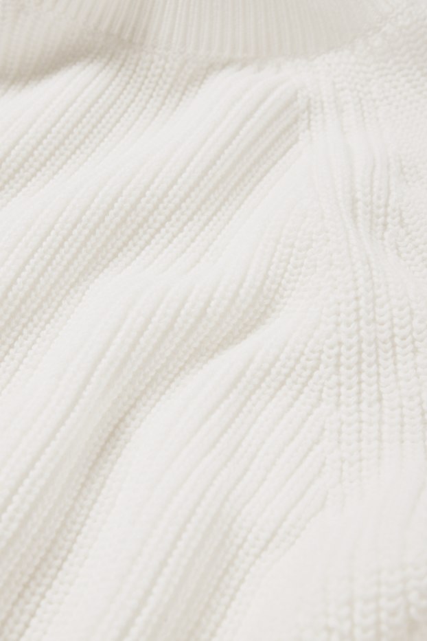 Women - Jumper - ribbed - white