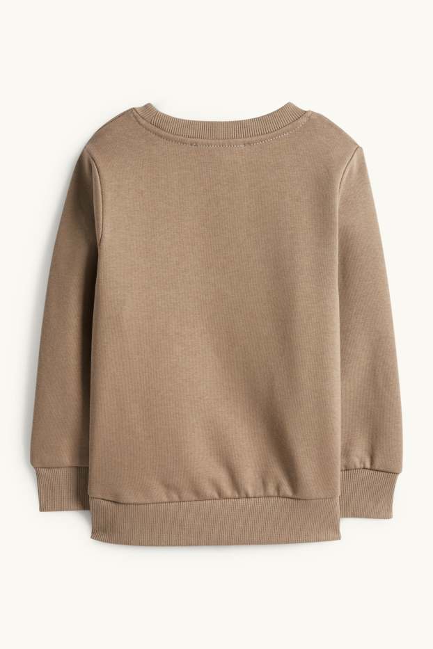 Kinder Jungen - Dino und Monster-Truck - Sweatshirt - hellbraun