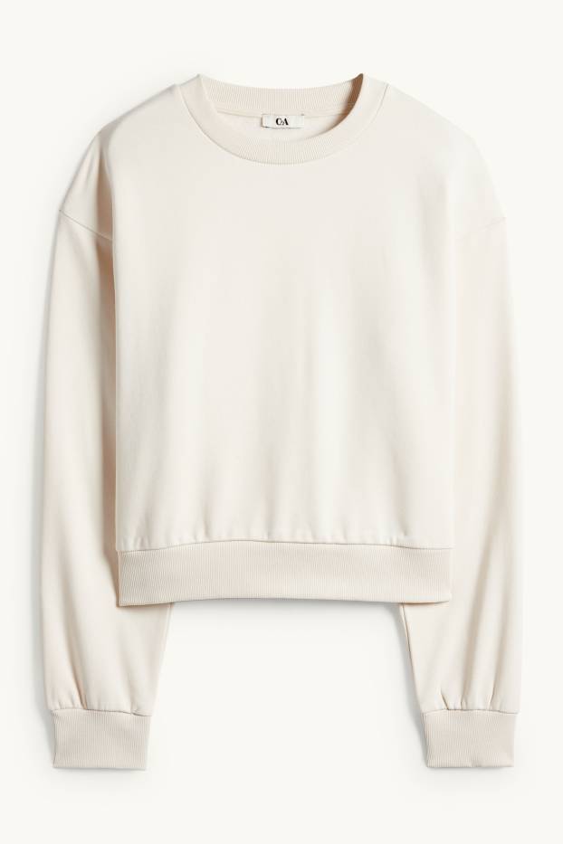 Damen - Sweatshirt - hellbeige