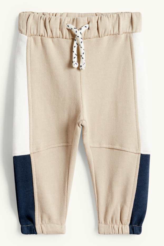 Miminka - chlapci - Dinosaurus - outfit pro miminka - 2dílný - béžová/modrá