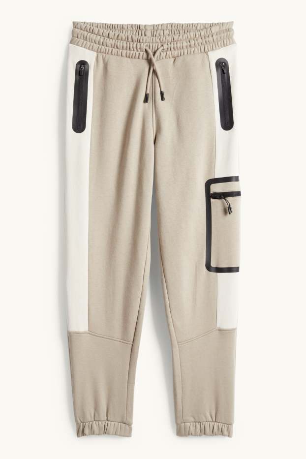 Enfants garçons - Pantalon de jogging cargo - beige