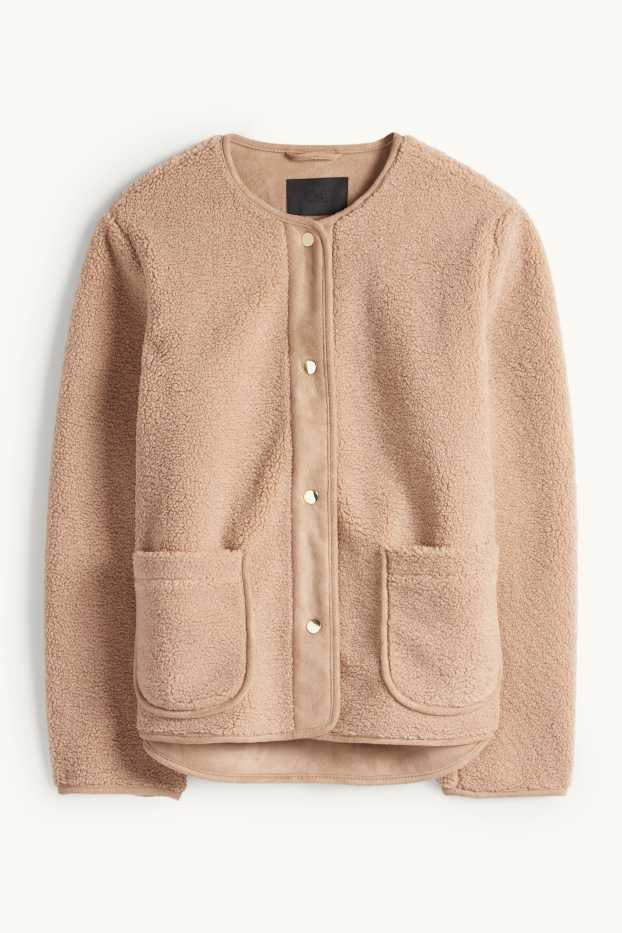 Dames - Jas van teddybont - beige