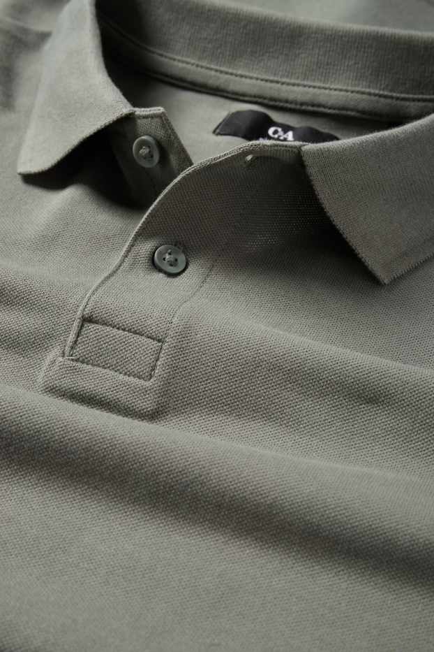 Hommes - Polo - slim fit - vert