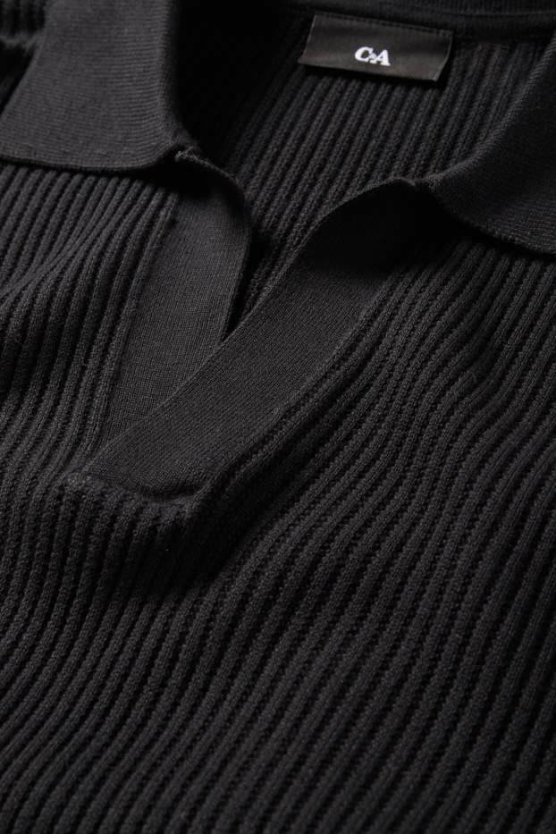 Home - Jersei - de canalé - negre