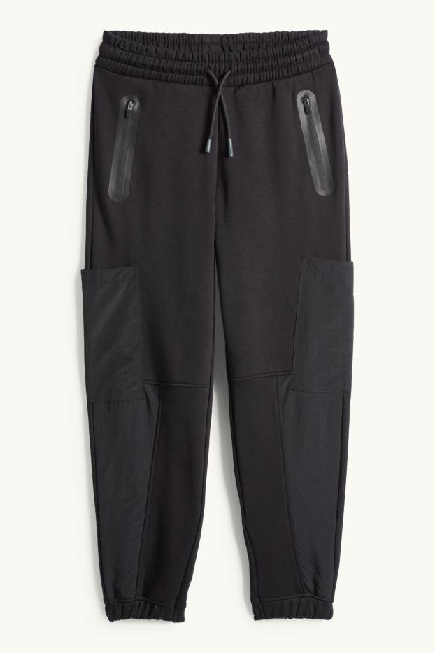 Children Boys - Cargo joggers - black