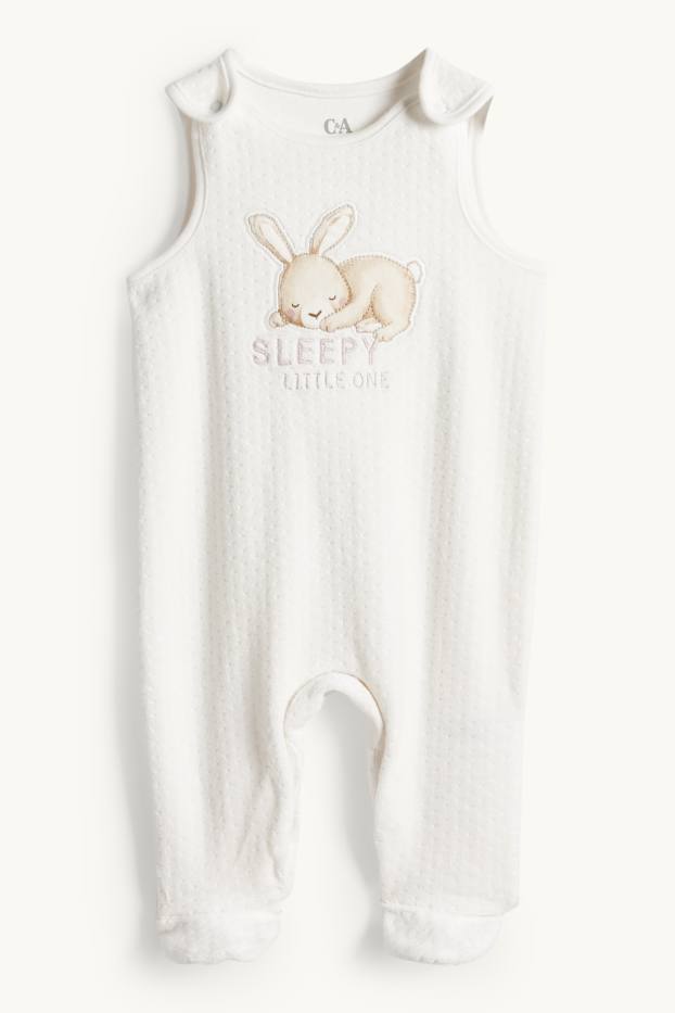 Baby: meisjes - Konijntje - boxpakjeset - 2-delig - crème wit