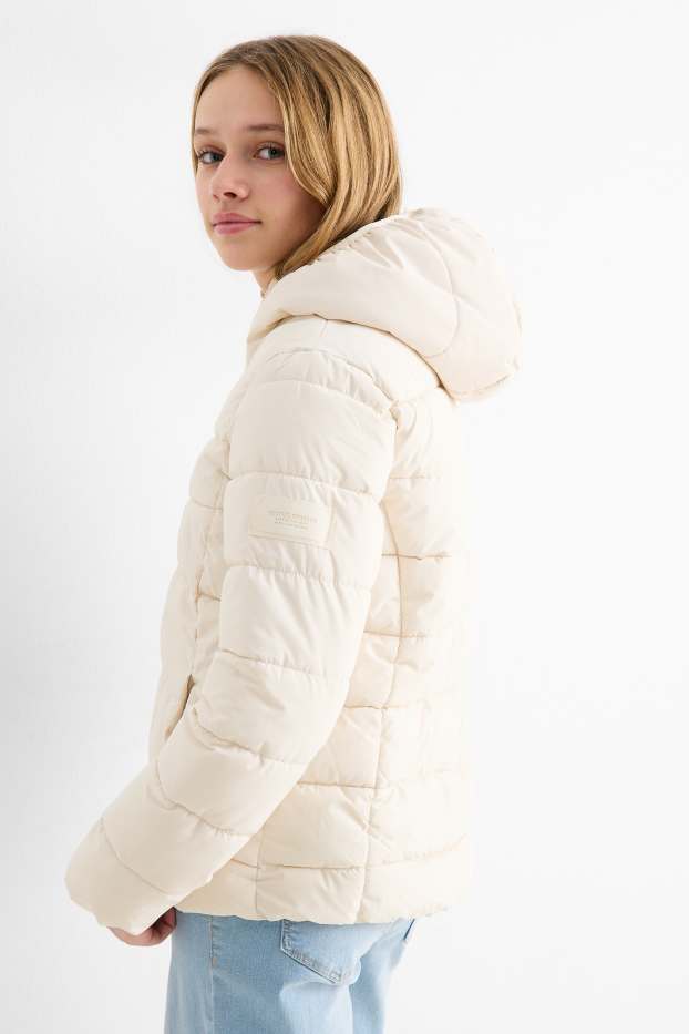 Nena - Jaqueta embuatada amb caputxa - resistent a l’aigua - blanc trencat