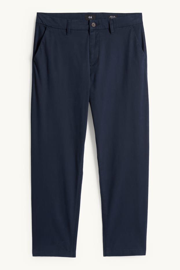 Pánské - Kalhoty chino - tapered fit - tmavomodrá