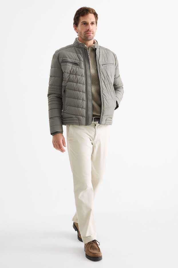 Uomo - Pantaloni chino - regular fit - tramati - beige chiaro