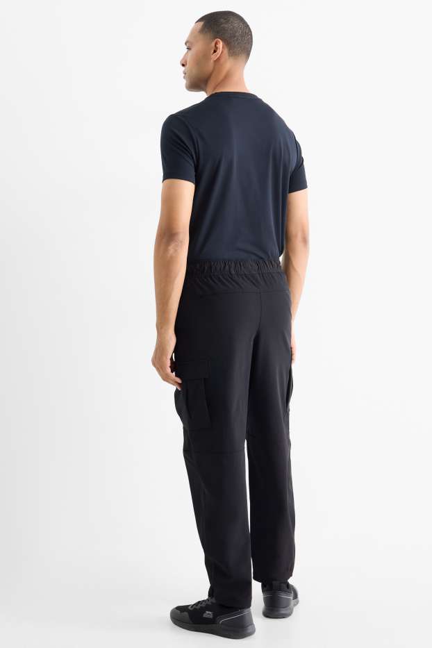 Herren - Funktions-Cargohose - schwarz