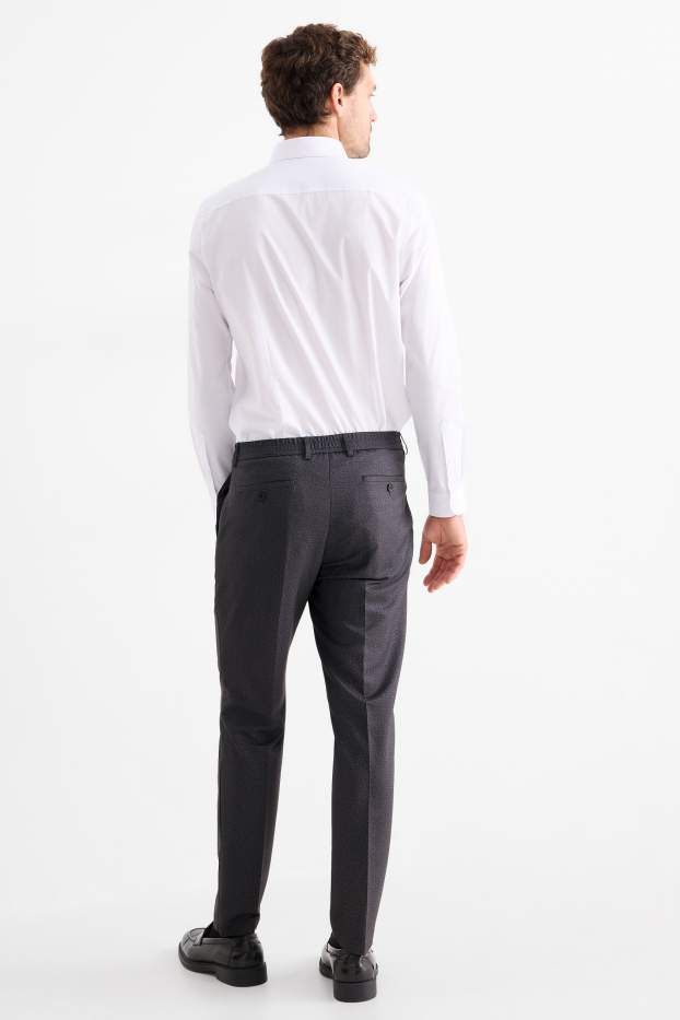 Hommes - Pantalon de costume - slim fit - Flex - gris foncé