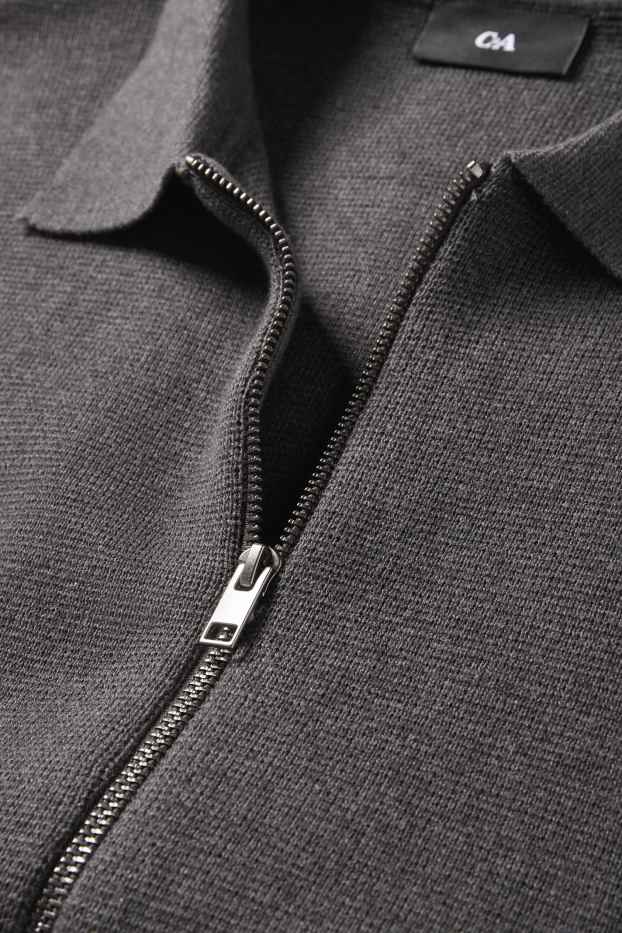 Hommes - Gilet en maille - gris foncé