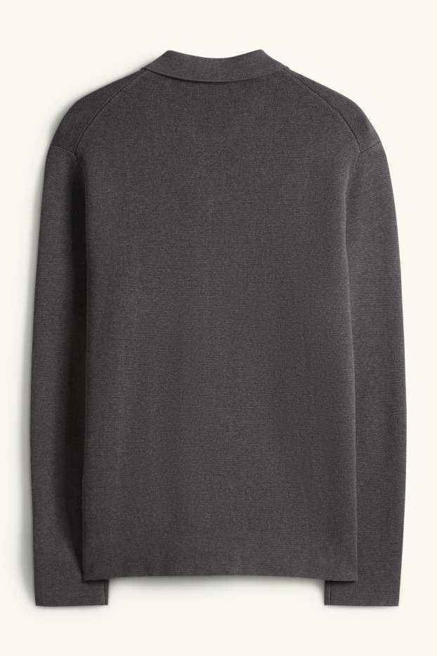 Hommes - Gilet en maille - gris foncé