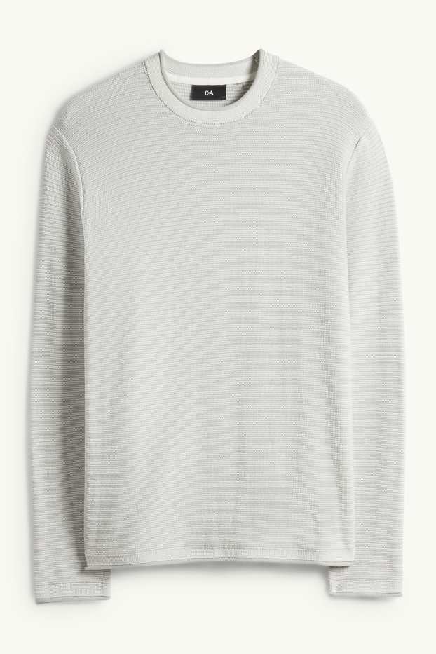 Mężczyźni - Sweter - miętowa zieleń