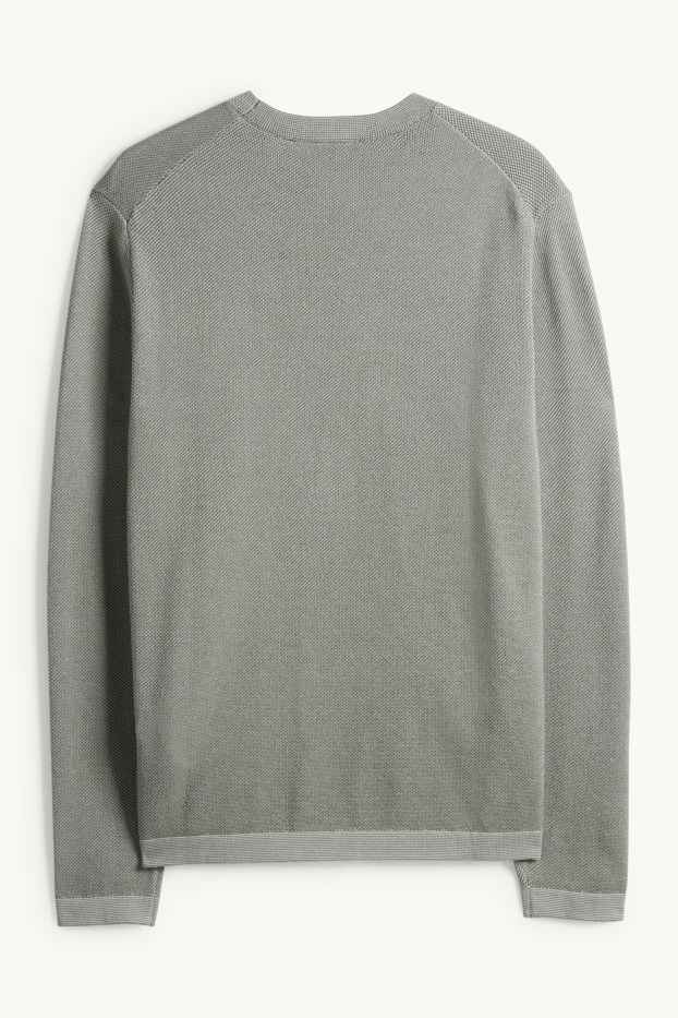 Uomo - Maglione - tramato - verde