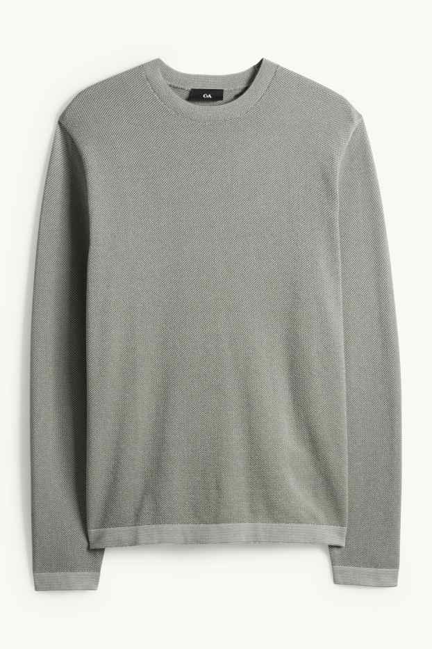 Uomo - Maglione - tramato - verde