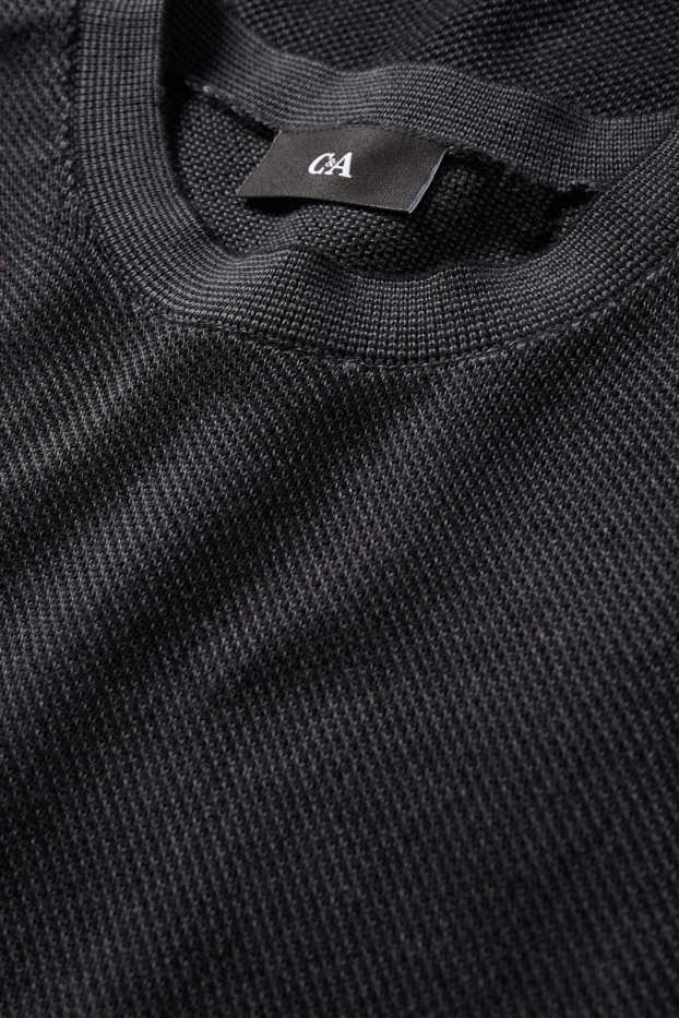 Men - Jumper - textured - black