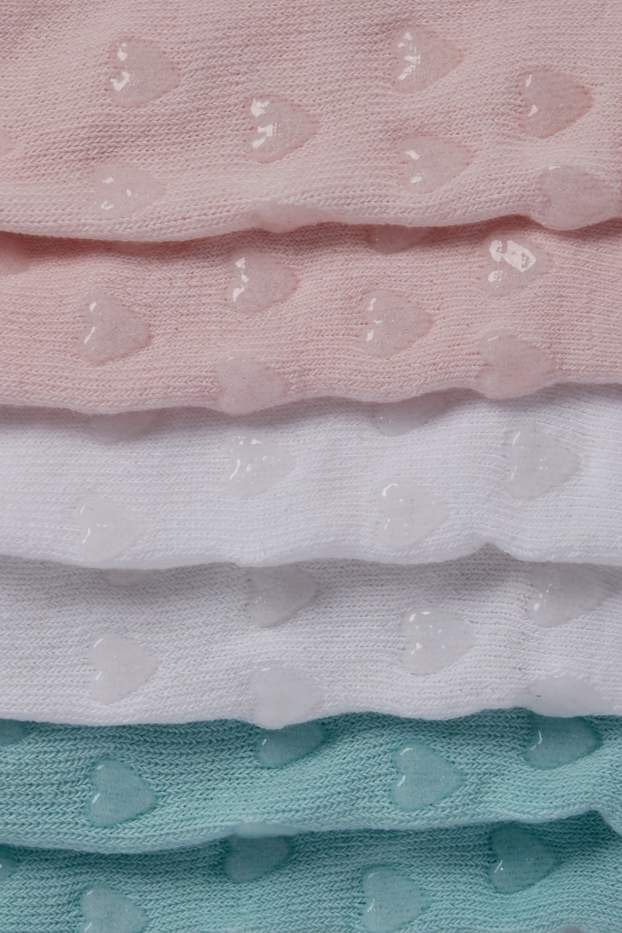 Kinderen: meisjes - Set van 3 paar - dieren - warme antislipsokken met motief - roze