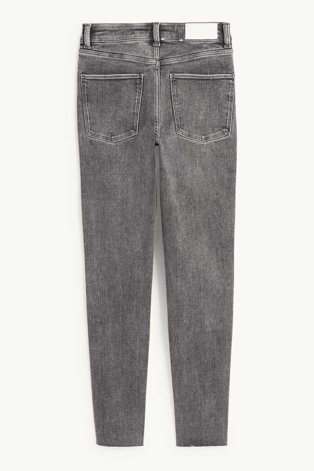 Femei - Skinny jeans - talie înaltă - fibră LYCRA® ADAPTIV - denim-gri