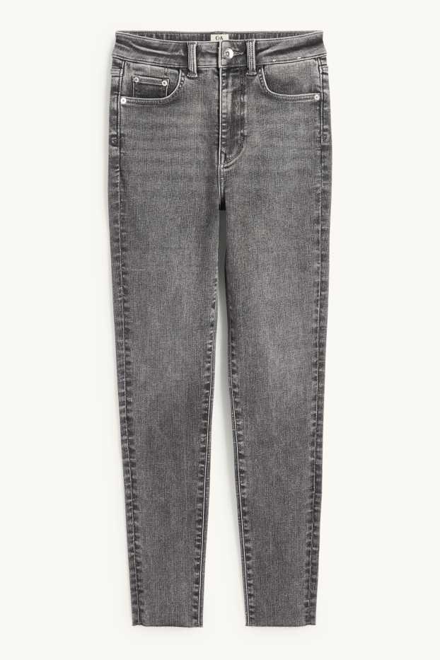 Femei - Skinny jeans - talie înaltă - fibră LYCRA® ADAPTIV - denim-gri