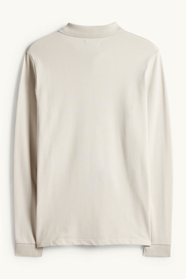 Herren - Poloshirt - Slim Fit - hellbeige