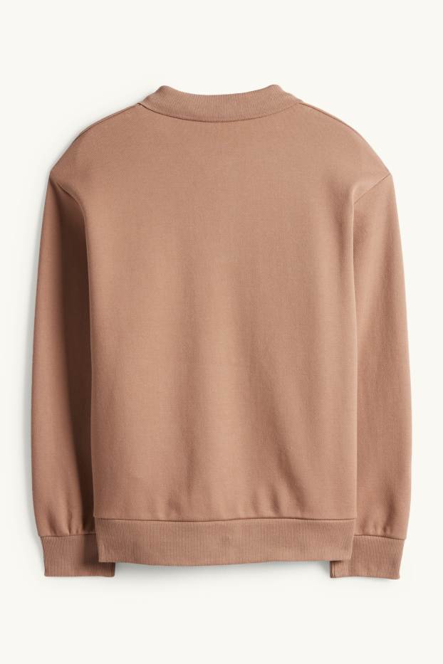 Děti - chlapci - Mikina - strukturovaná - hnědá