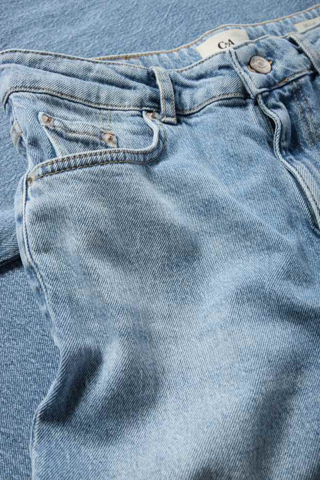 Women - Flared jeans - high waist - blue denim