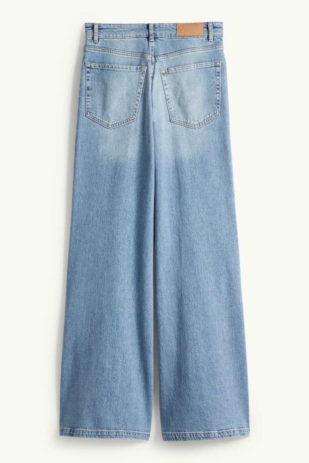 Women - Flared jeans - high waist - blue denim