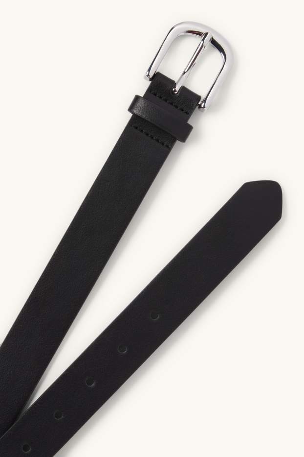 Femei - Curea - imitație de piele - negru