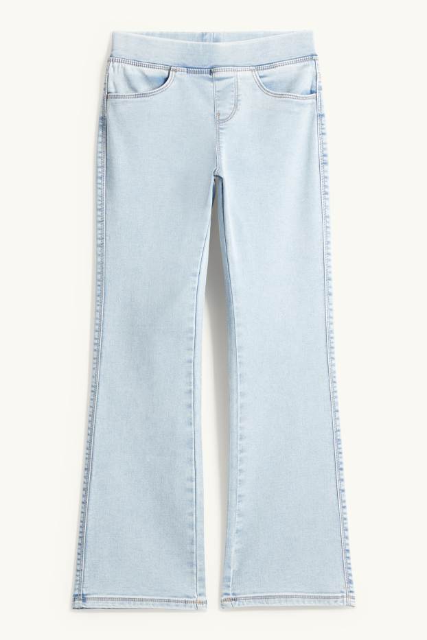 Enfants filles - Flared legging - jean bleu clair