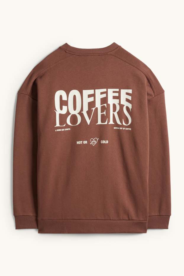 Femei - Bluză de molton - maro