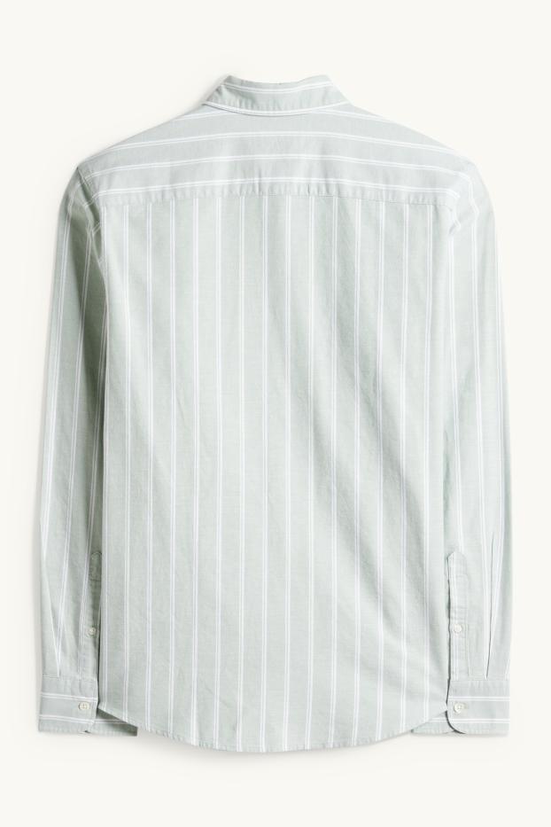 Herren - Hemd - Regular Fit - Button-down - gestreift - mintgrün