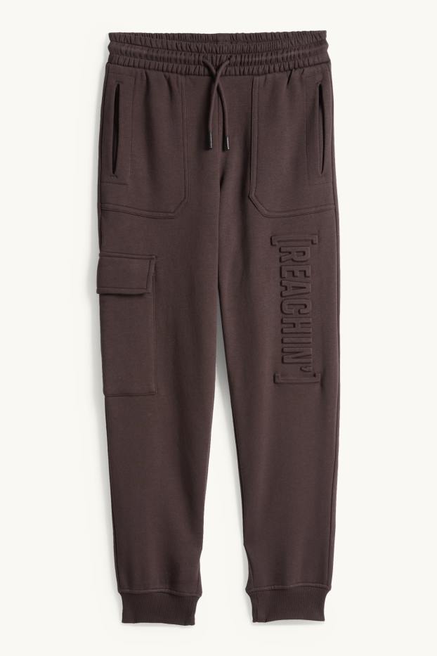 Children Boys - Cargo joggers - dark brown