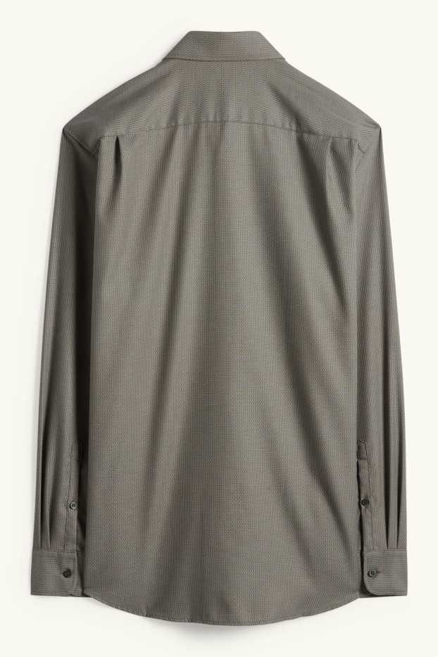 Herren - Businesshemd - Regular Fit - Kent - bügelfrei - strukturiert - grün