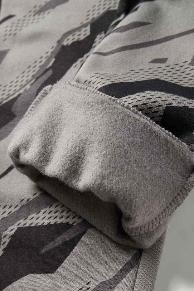 Enfants garçons - Pantalon de jogging - à motif - gris / noir