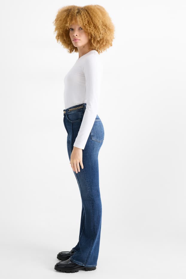Mujer - Flared jeans - high waist - LYCRA® - vaqueros - azul