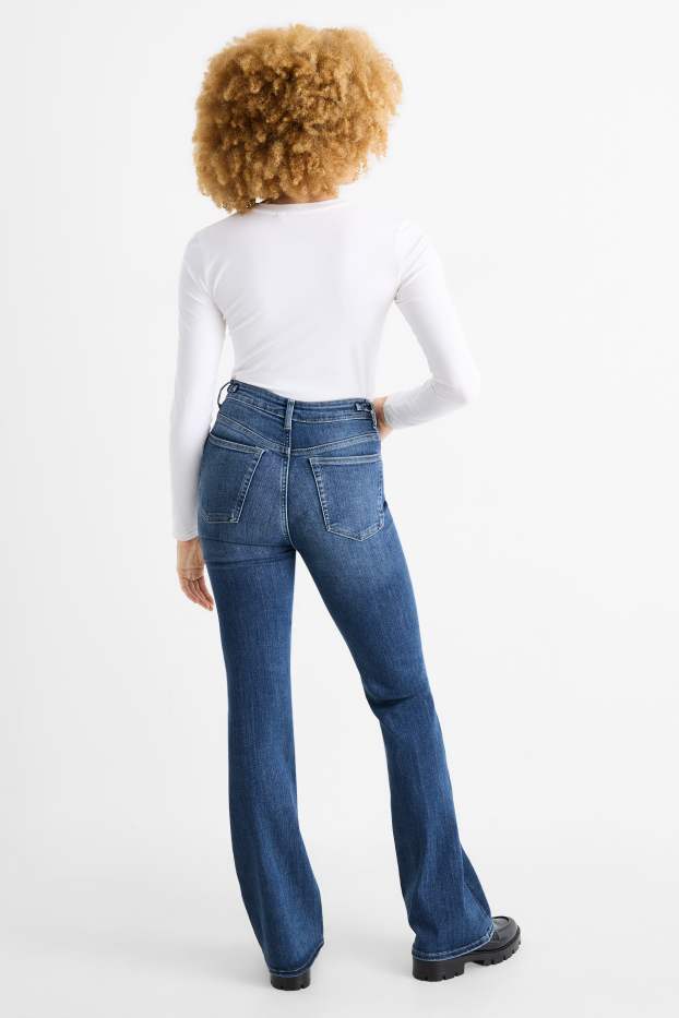 Mujer - Flared jeans - high waist - LYCRA® - vaqueros - azul