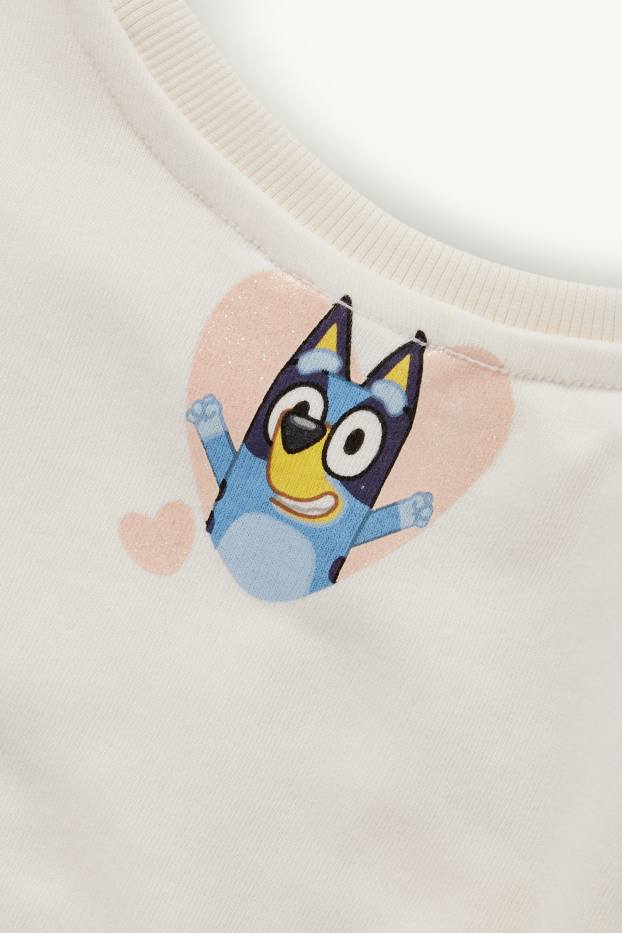 Copii - Fete - Bluey - set - bluză de molton și colanți evazați - 2 piese - alb-crem