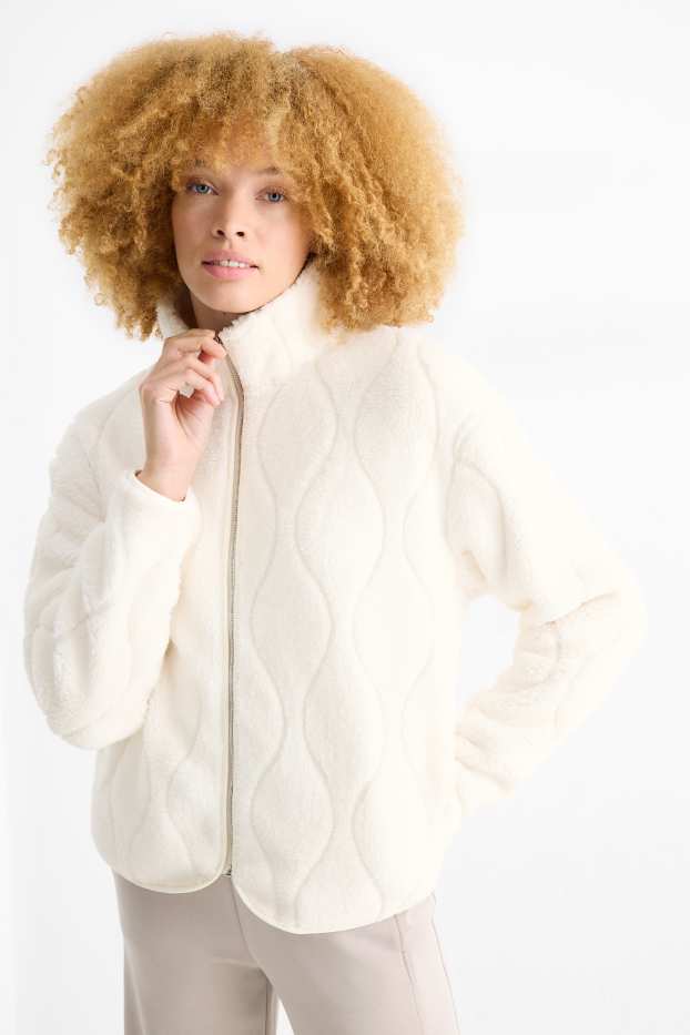 Women - Fleece jacket - cremewhite