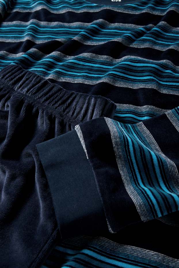 Men - Winter pyjamas - dark blue